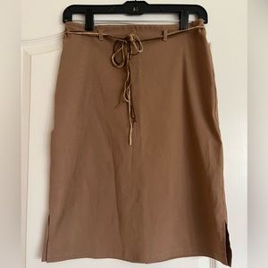 Tan Midi Skirt Y2K